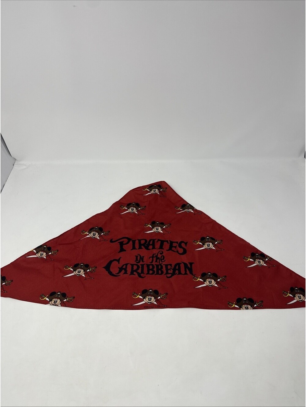 Disney Cruise Line Pirates of The Caribbean Mickey Mouse Bandana Scarf Red